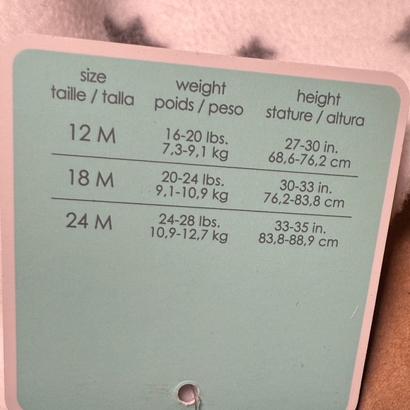 NEW! Just Born Baby One Piece Footie Blanket Sleeper 18m - Picture 6 of 12